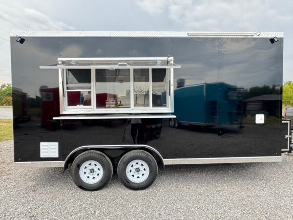 Food Trailer Black 8'x16’