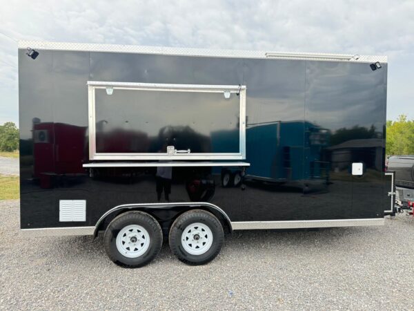 Food Trailer Black 8'x16’