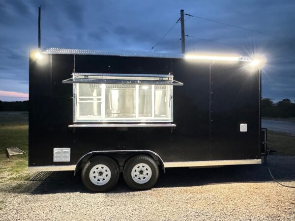 Food Trailer Black 8'x16’