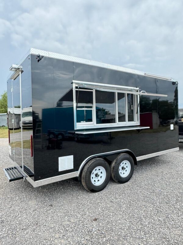 Food Trailer Black 8'x16’