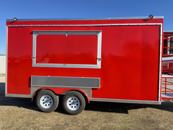 8'x16' Red Food Trailer - Image 3