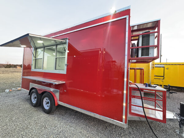 8'x16' Red Food Trailer - Image 2