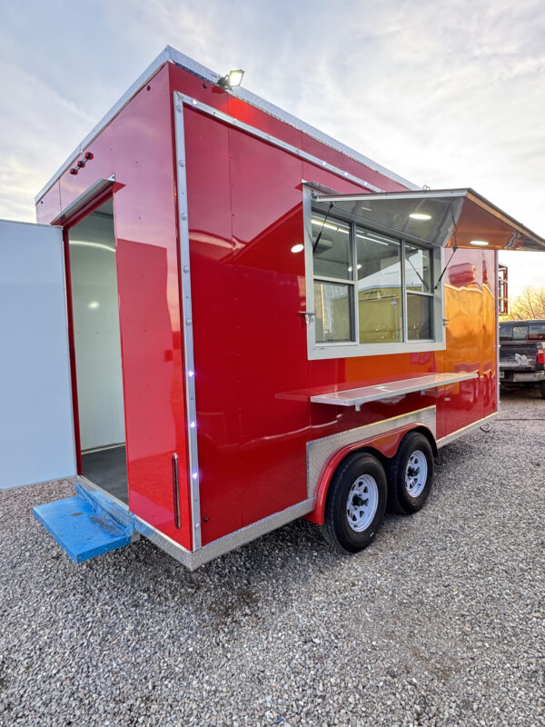 8'x16' Red Food Trailer - Image 11