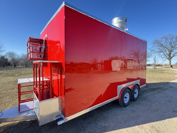 8'x16' Red Food Trailer - Image 7