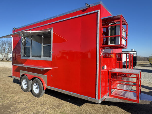 8'x16' Red Food Trailer - Image 5