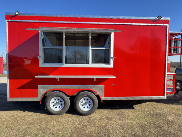 8'x16' Red Food Trailer