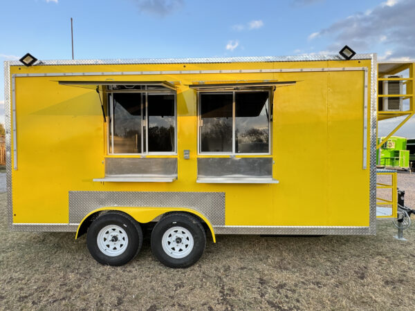 8'x16' Yellow Food Trailer