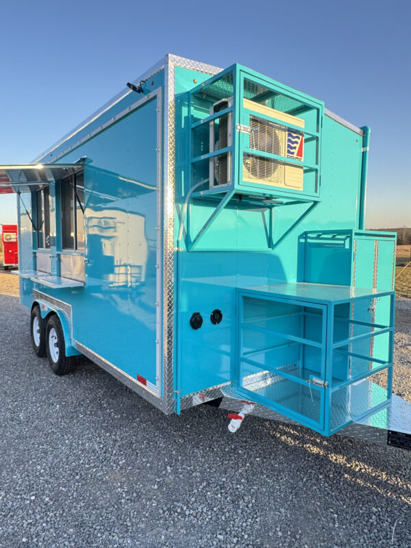 Turquoise Food Trailer 8'x16' - Image 4