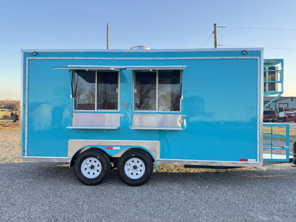 Turquoise Food Trailer 8'x16' - Image 3