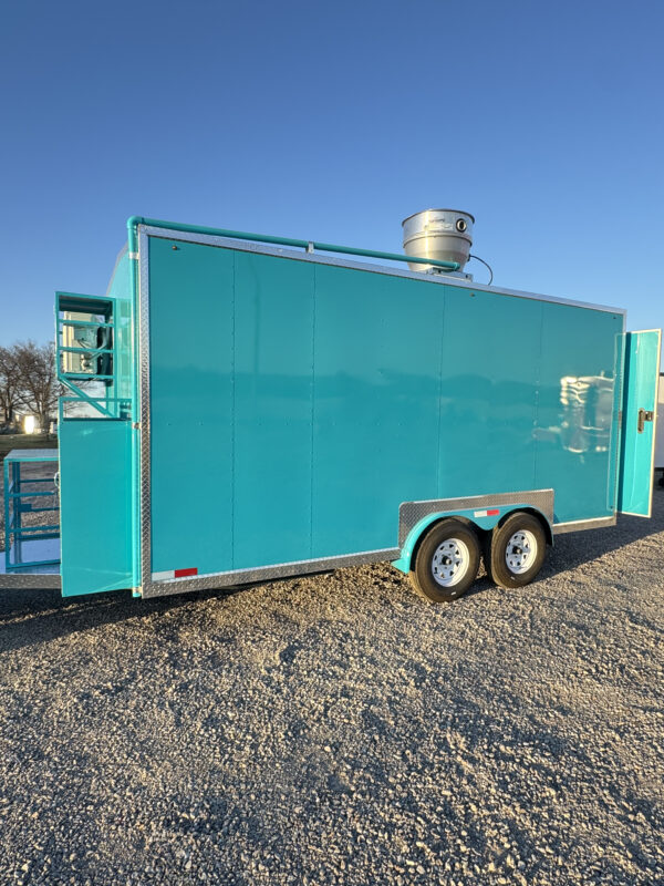 Turquoise Food Trailer 8'x16' - Image 7