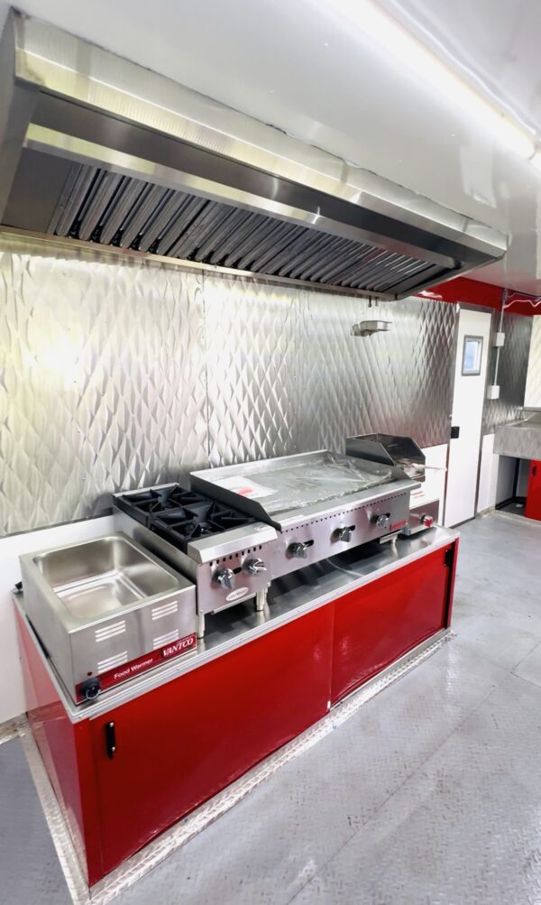 8x20' Red Food Trailer - Image 15