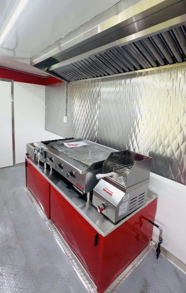 8x20' Red Food Trailer - Image 16