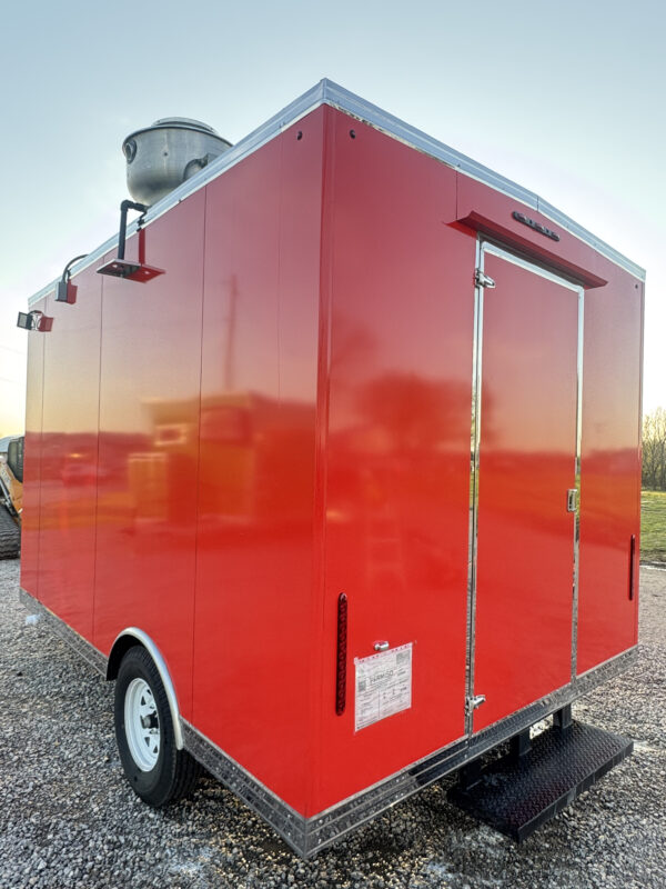 8X12 Red Food Trailer - Image 9