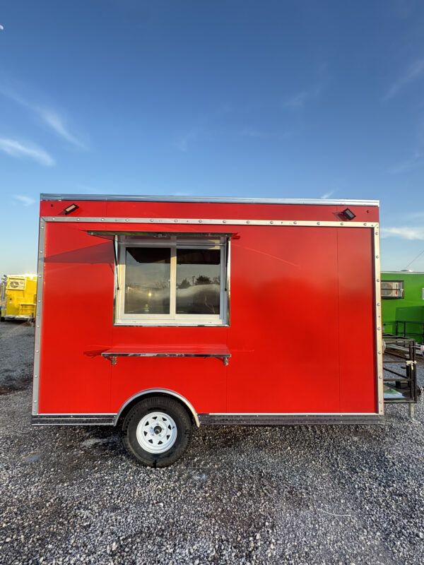 8X12 Red Food Trailer