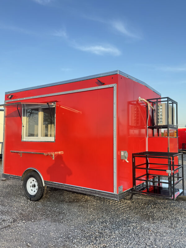 8X12 Red Food Trailer - Image 4
