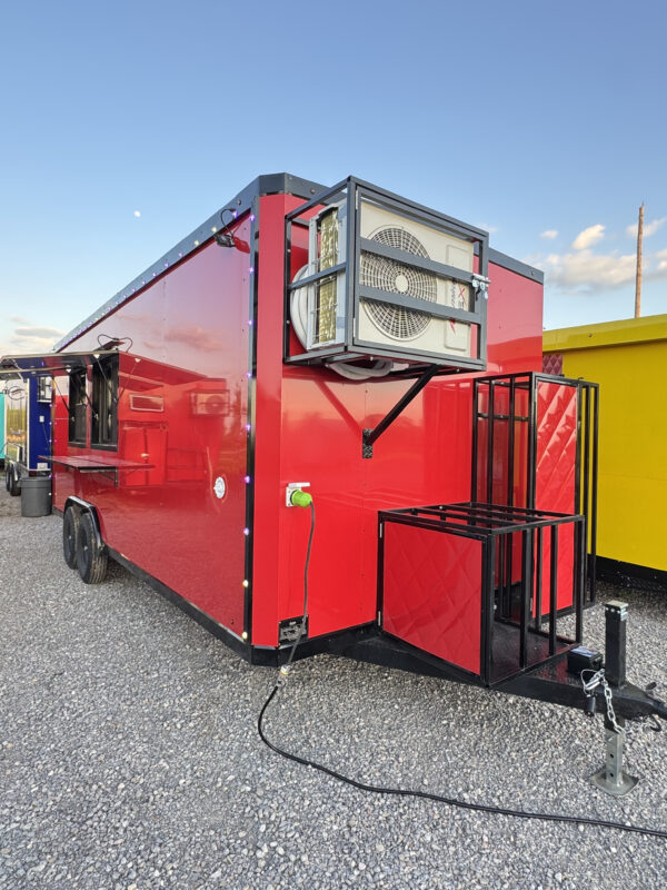 8'x20' Red Food Trailer  - Image 7