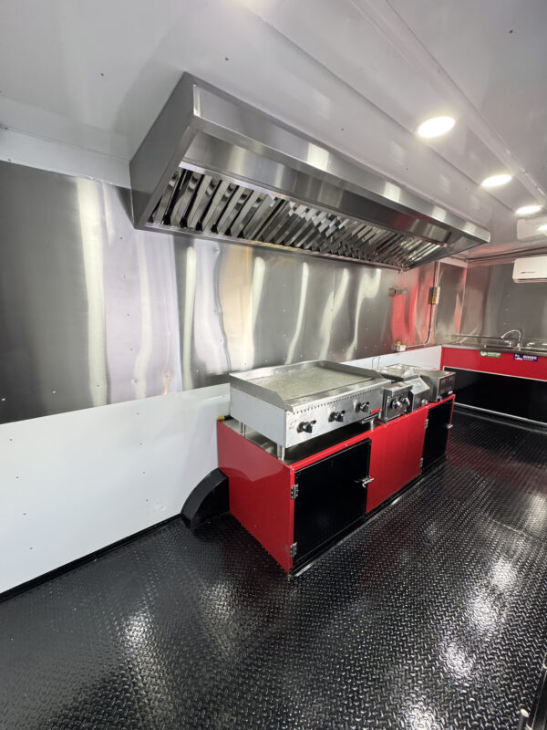 8'x20' Red Food Trailer  - Image 14