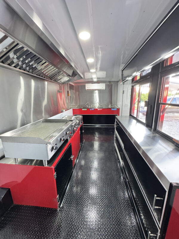 8'x20' Red Food Trailer  - Image 15