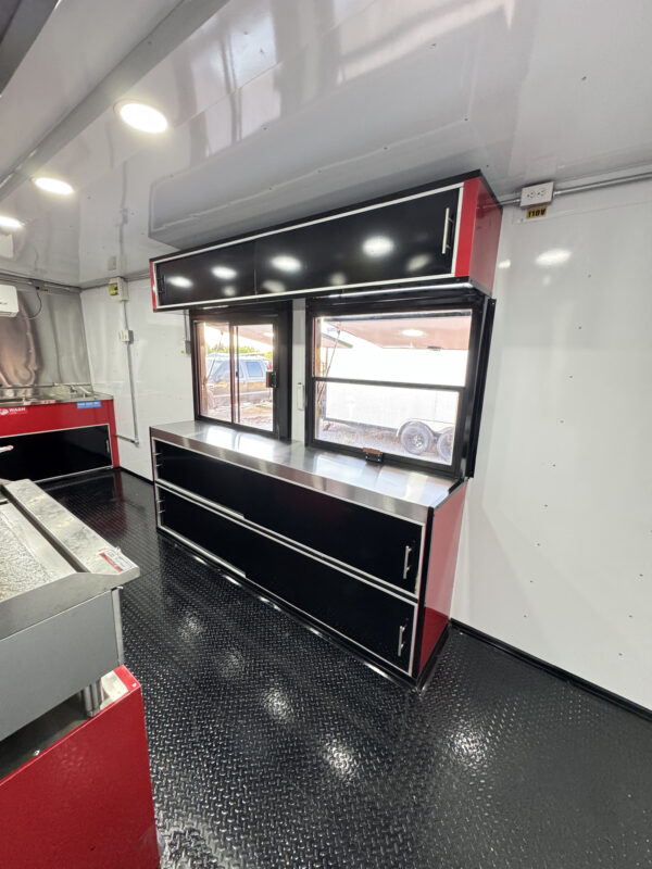 8'x20' Red Food Trailer  - Image 16