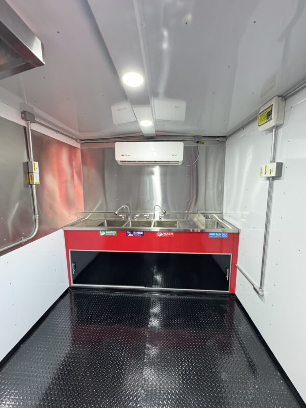 8'x20' Red Food Trailer  - Image 18