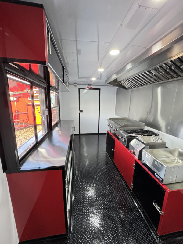8'x20' Red Food Trailer  - Image 19
