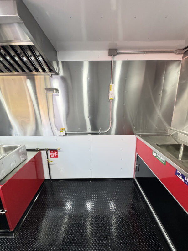 8'x20' Red Food Trailer  - Image 21
