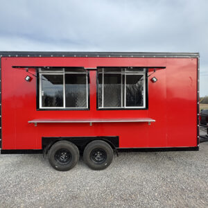 8'x16' Red Food Trailer