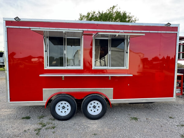 8'x16' Red Food Trailer