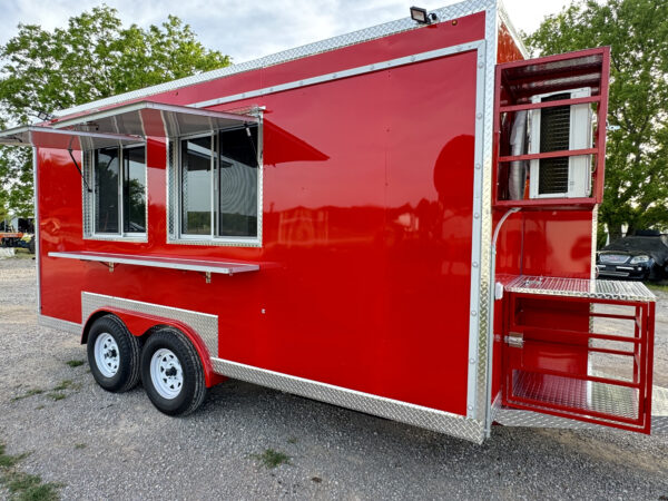 8'x16' Red Food Trailer - Image 3