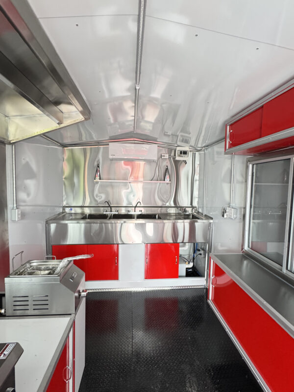 8'x16' Red Food Trailer - Image 17