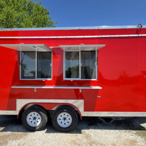 Red 8'x16' Food Trailer