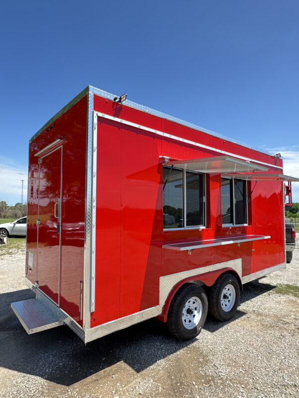 Red 8'x16' Food Trailer - Image 2