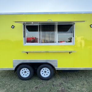 Yellow Food Trailer 8x16 Basic Kitchen