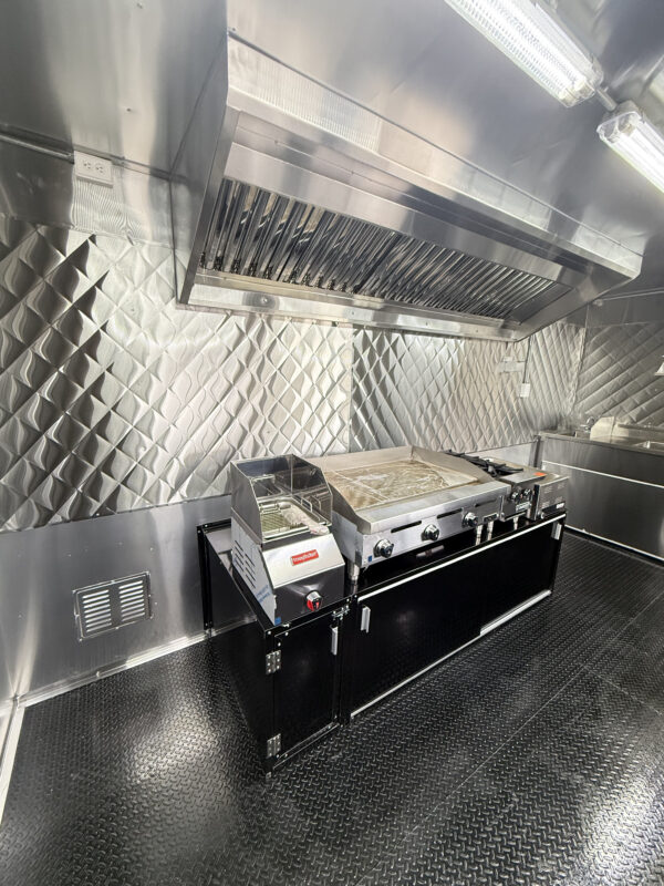 Black 8x16’ Food Trailer - Hands Wash Outside - Image 9