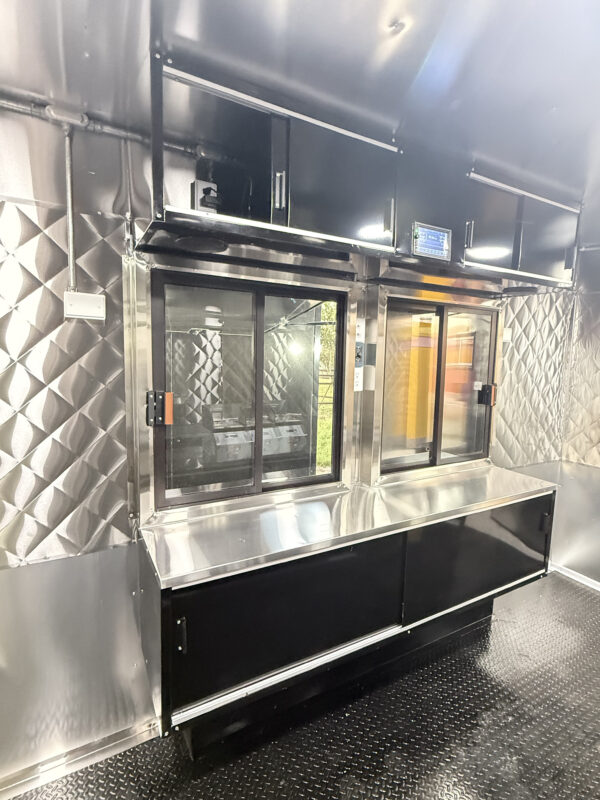 Black 8x16’ Food Trailer - Hands Wash Outside - Image 17