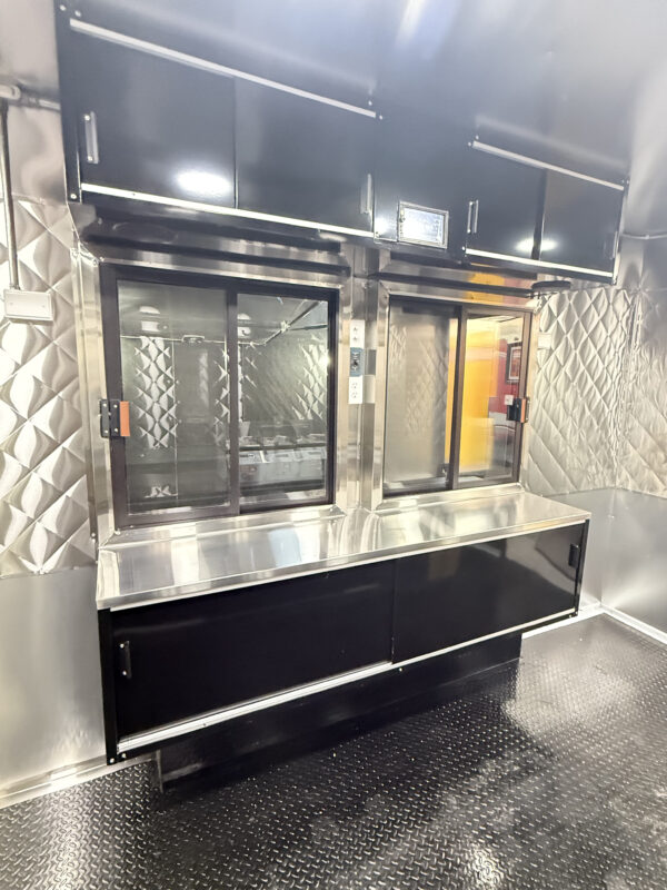 Black 8x16’ Food Trailer - Hands Wash Outside - Image 18