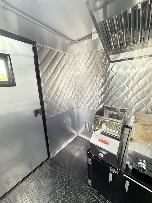 Black 8x16’ Food Trailer - Hands Wash Outside - Image 11