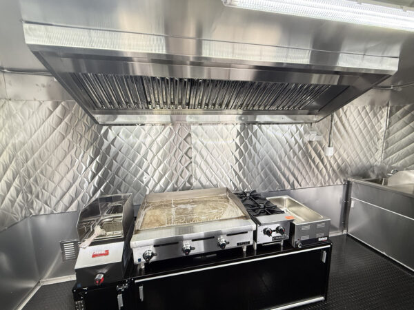 Black 8x16’ Food Trailer - Hands Wash Outside - Image 12