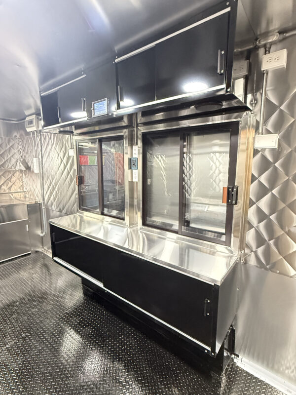 Black 8x16’ Food Trailer - Hands Wash Outside - Image 14