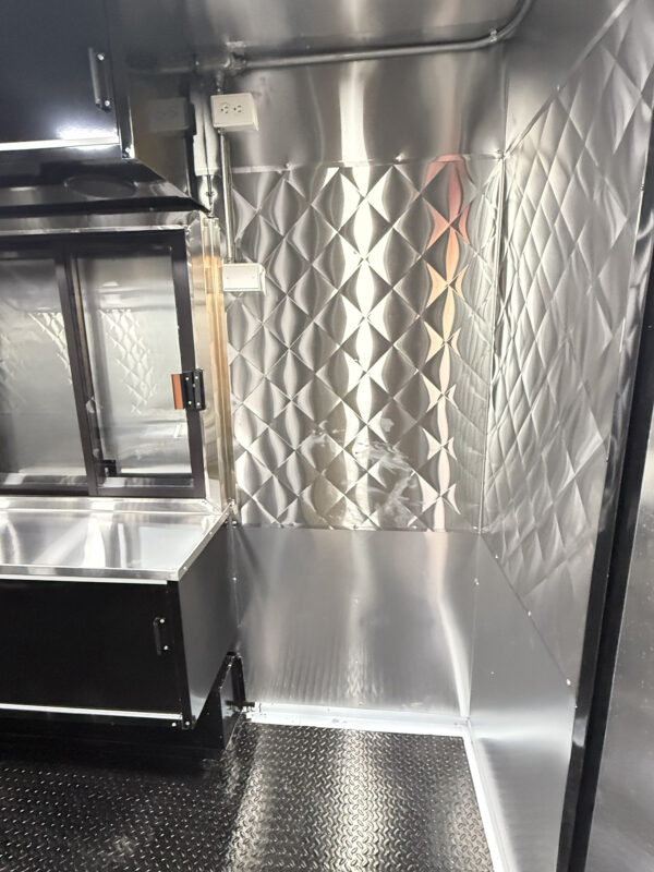 Black 8x16’ Food Trailer - Hands Wash Outside - Image 15