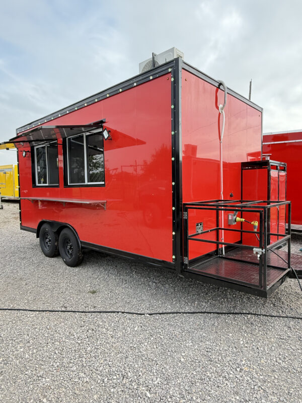 Red 8x16' Food Trailer - Image 12