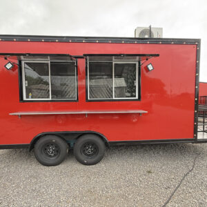 Red 8x16' Food Trailer