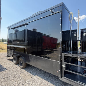 2026 Black 8x16 Food Trailer