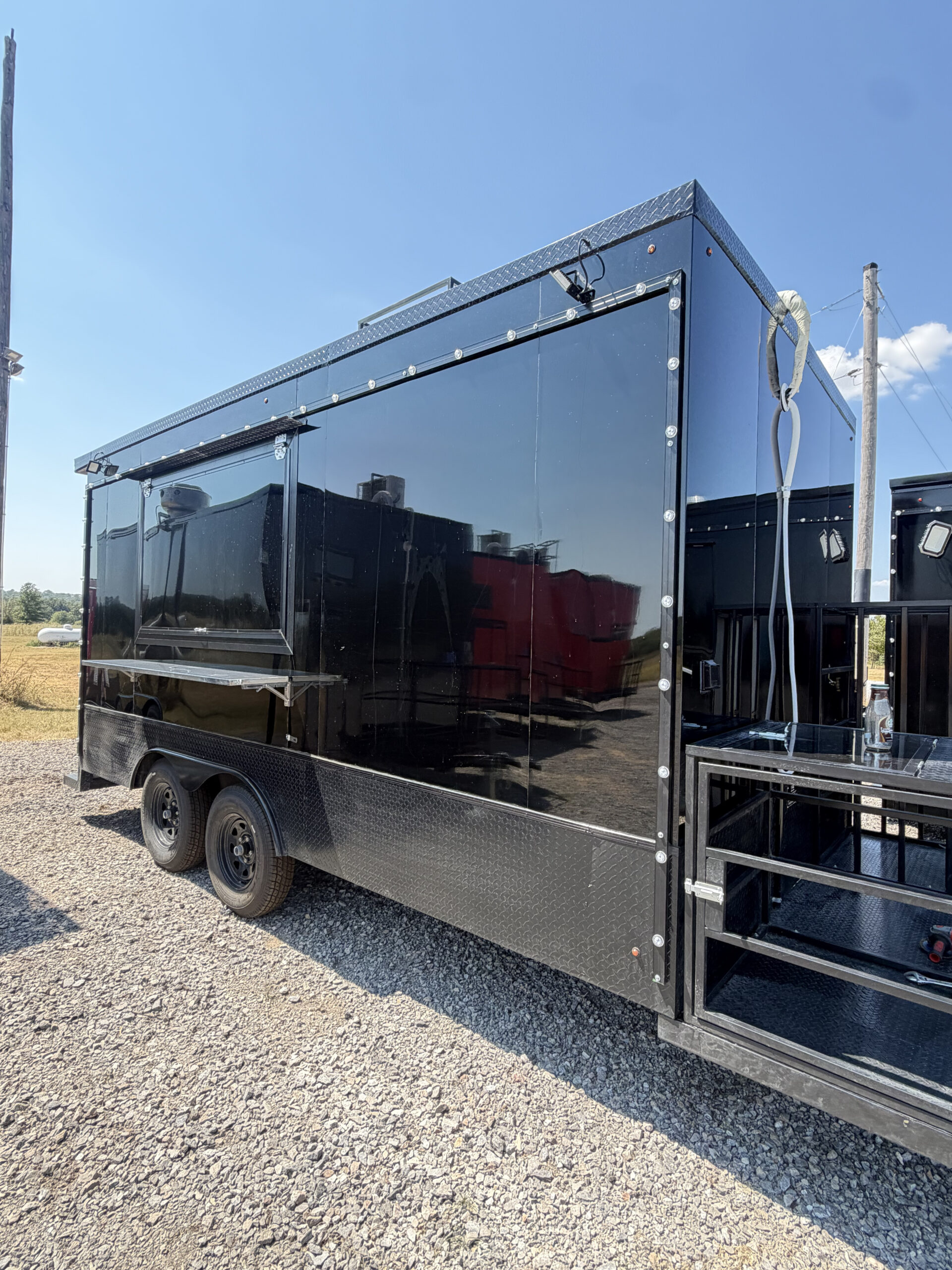 Black 8x16 Food Trailer – No Kitchen - Image 3