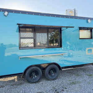 Turquoise 8x16 Food Trailer