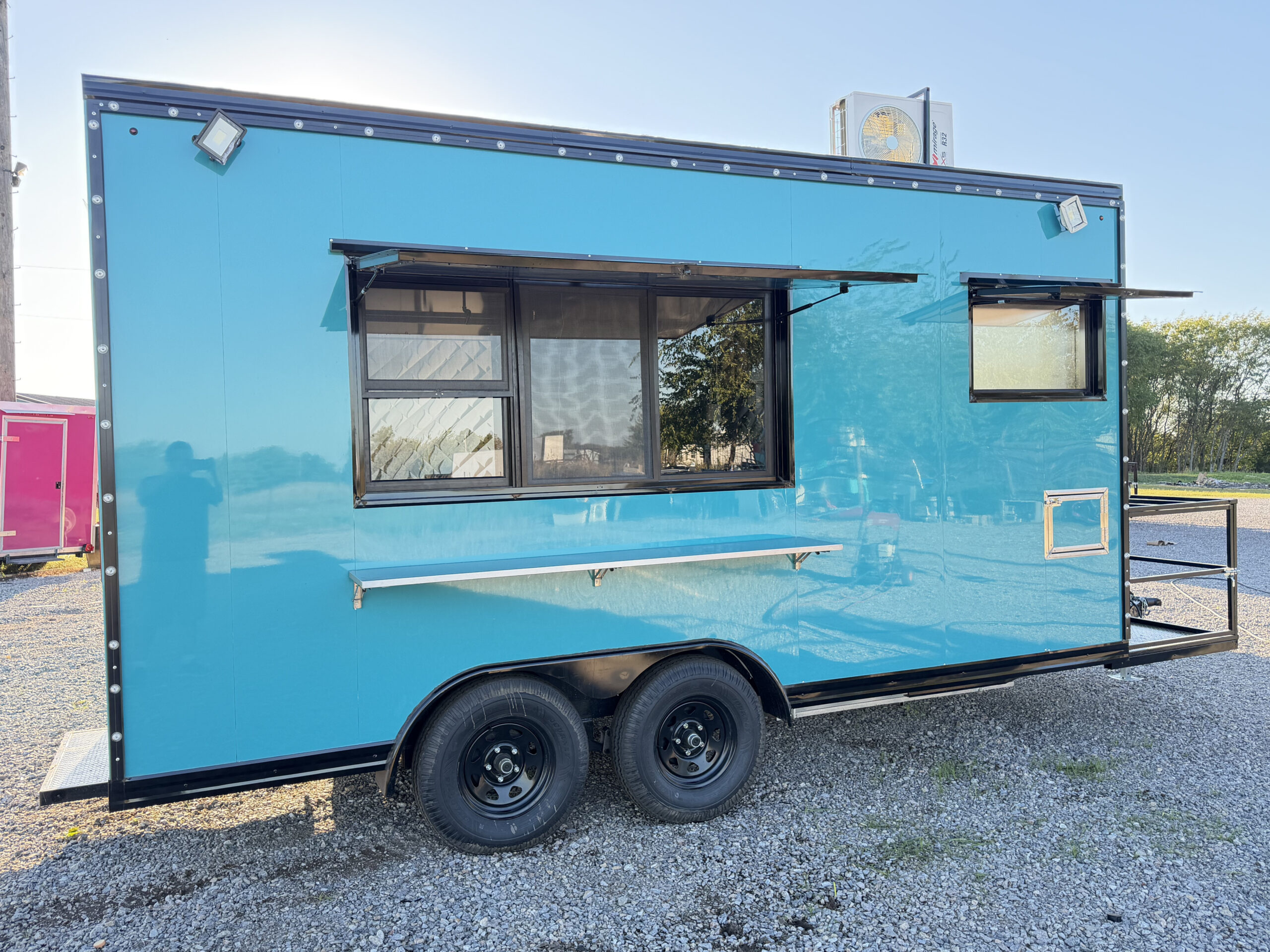 Turquoise 8x16 Food Trailer