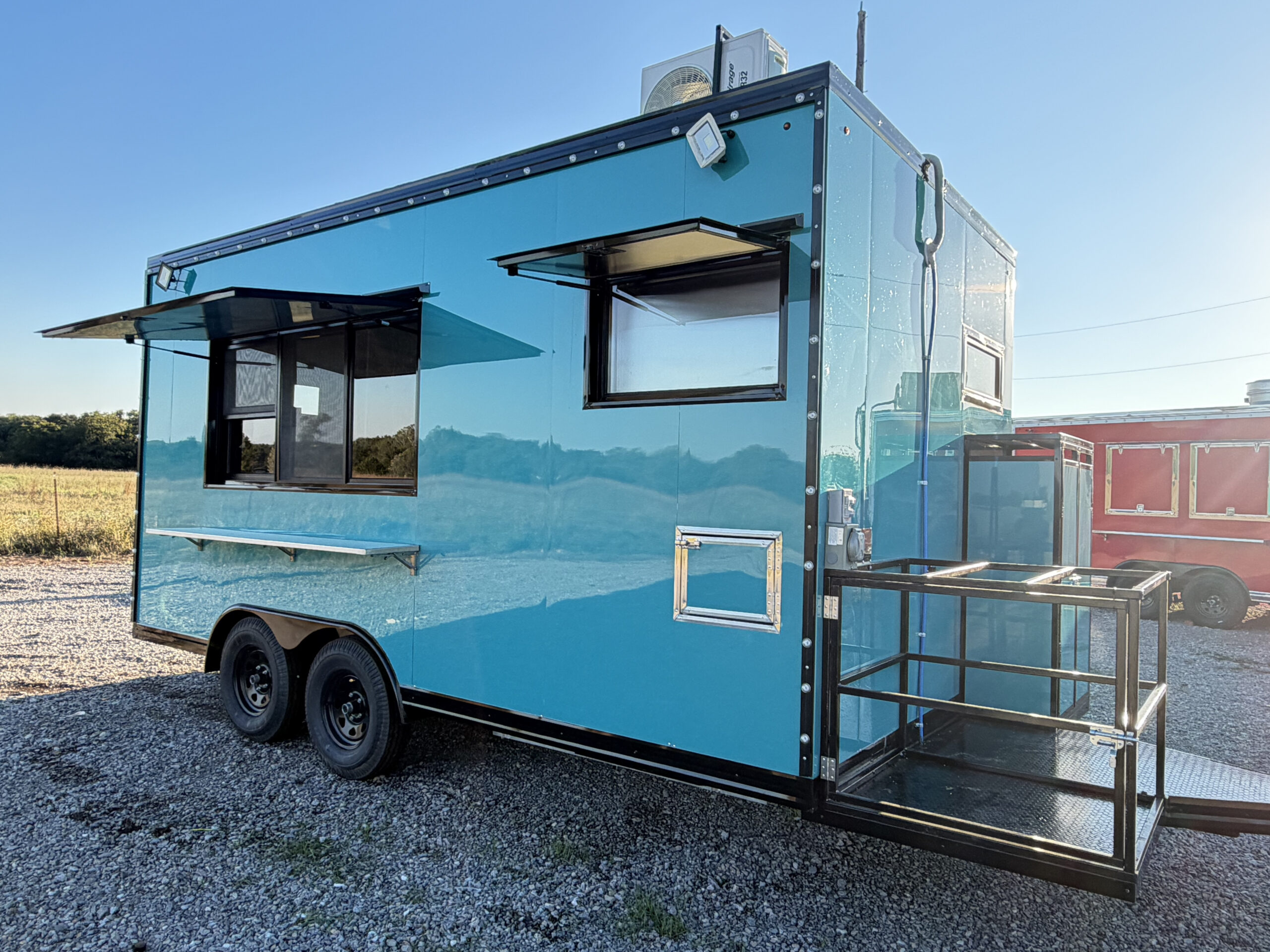 Turquoise 8x16 Food Trailer - Image 3